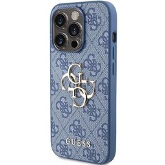 Guess GUHCP15L4GMGBL iPhone 15 Pro 6.1" niebieski|blue hardcase 4G Big Metal Logo цена и информация | Чехлы для телефонов | hansapost.ee