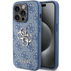 Guess GUHCP15L4GMGBL iPhone 15 Pro 6.1" niebieski|blue hardcase 4G Big Metal Logo цена и информация | Чехлы для телефонов | hansapost.ee