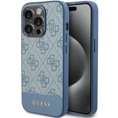 Guess GUHCP15LG4GLBL iPhone 15 Pro 6.1" niebieski|blue hardcase 4G Stripe Collection цена и информация | Чехлы для телефонов | hansapost.ee