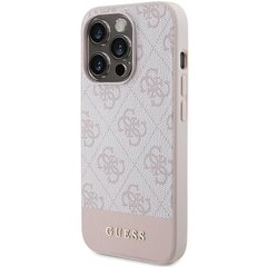 Guess GUHCP15LG4GLPI iPhone 15 Pro 6.1" różowy|pink hardcase 4G Stripe Collection цена и информация | Чехлы для телефонов | hansapost.ee