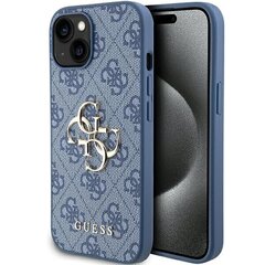 Guess GUHCP15S4GMGBL iPhone 15 | 14 | 13 6.1" niebieski|blue hardcase 4G Big Metal Logo цена и информация | Чехлы для телефонов | hansapost.ee