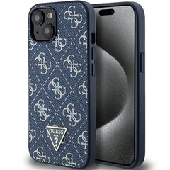 Guess GUHCP15SPG4GPB iPhone 15 | 14 | 13 6.1" niebieski|blue hardcase 4G Triangle Metal Logo цена и информация | Чехлы для телефонов | hansapost.ee