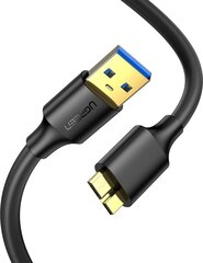 Кабель UGREEN Micro USB 3.0 USB 3.0 - micro USB 3.0, 0.5 м (черный) цена и информация | Адаптеры, USB-разветвители | hansapost.ee