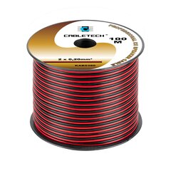 акустический кабель 0,2 мм черный/красный цена и информация | Текстильные провода и клеммные колодки | hansapost.ee