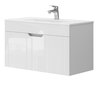 Seinale kinnitatav vannitoakapp koos valamuga Euroliux Stefanija ST1-80, valge hind ja info | Vannitoakapid | hansapost.ee