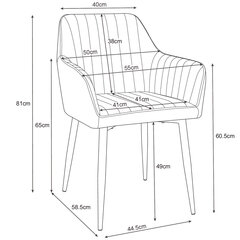 комплект из 2 стульев Akord SJ.040, серый цена и информация | Стулья для кухни и столовой | hansapost.ee