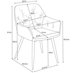 2 tooli Akord SJ.030, roheline, komplekt Akord SJ.030 hind ja info | Köögitoolid, söögitoolid | hansapost.ee