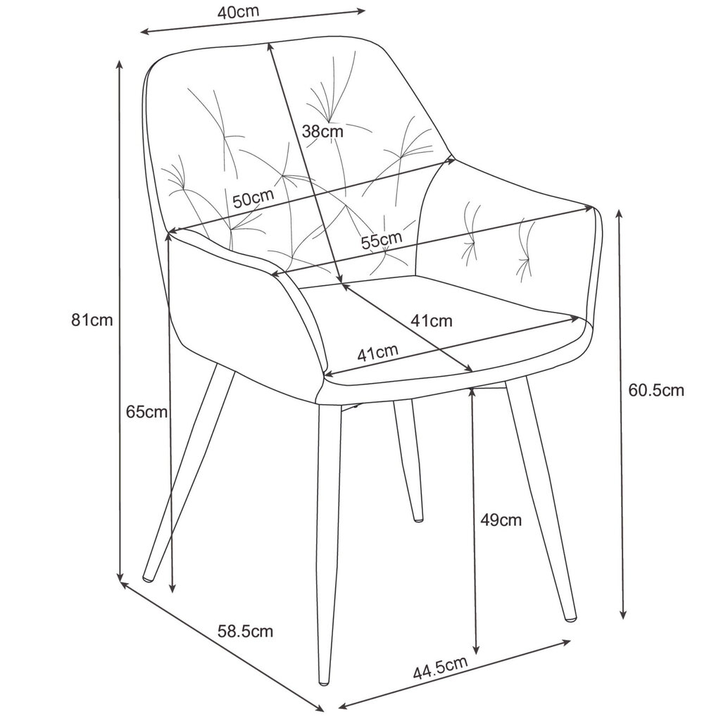 2 tooli Akord SJ.030, roheline, komplekt Akord SJ.030 цена и информация | Köögitoolid, söögitoolid | hansapost.ee