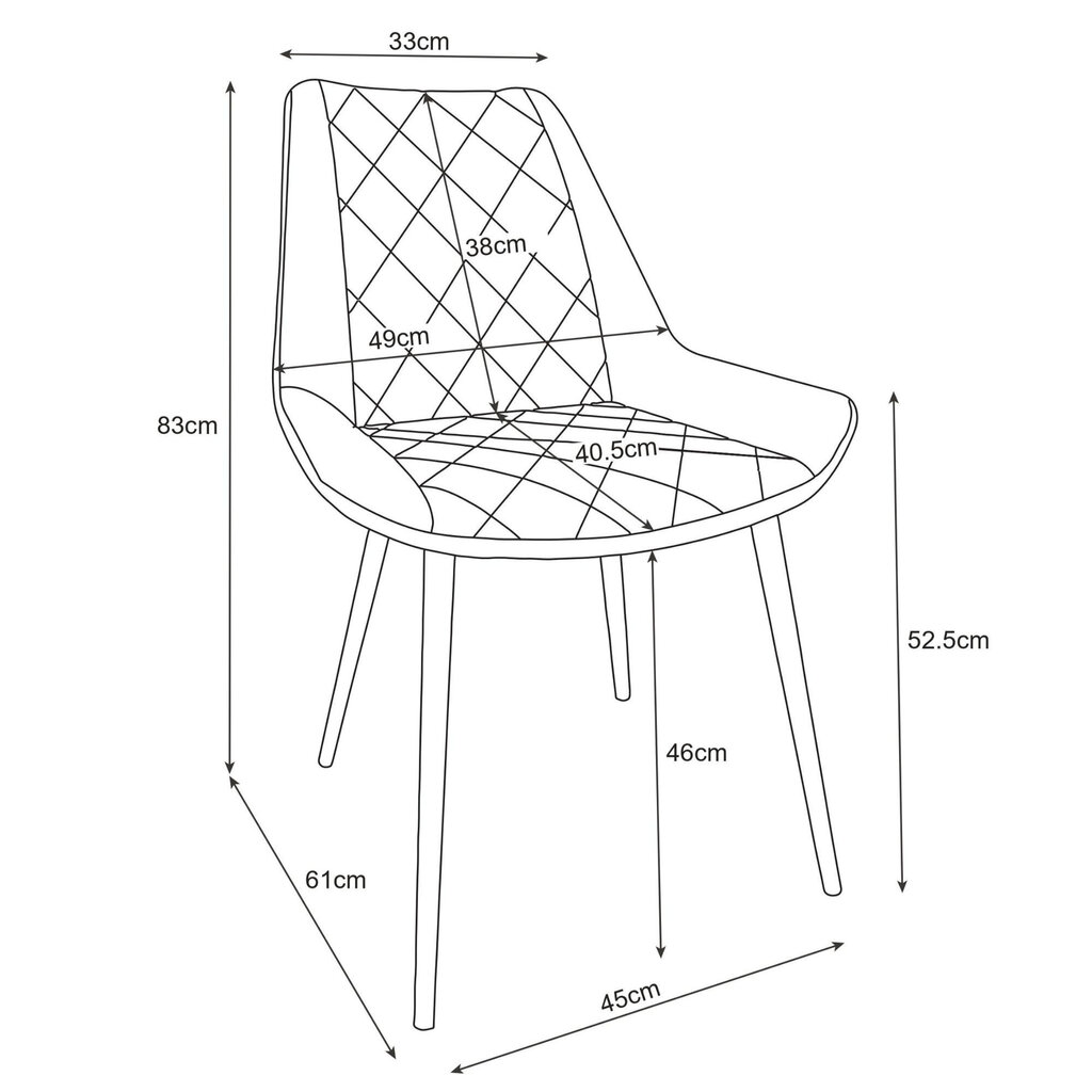 2 tooli Akord SJ.0488, roosa, komplekt Akord SJ.0488 цена и информация | Köögitoolid, söögitoolid | hansapost.ee