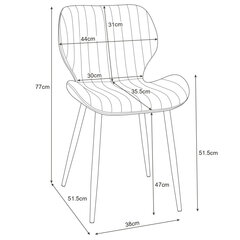 комплект из 2 стульев Akord SJ.17, зеленый цена и информация | Стулья для кухни и столовой | hansapost.ee