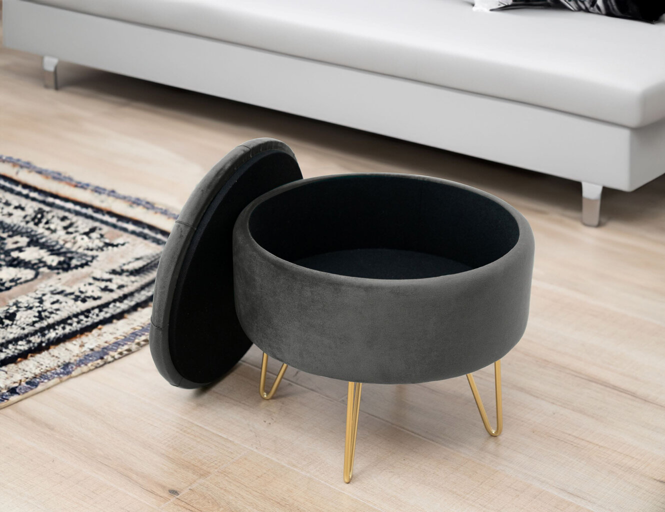 Pouf Akord Caro, hall hind ja info | Kott-toolid, tumbad, järid | hansapost.ee