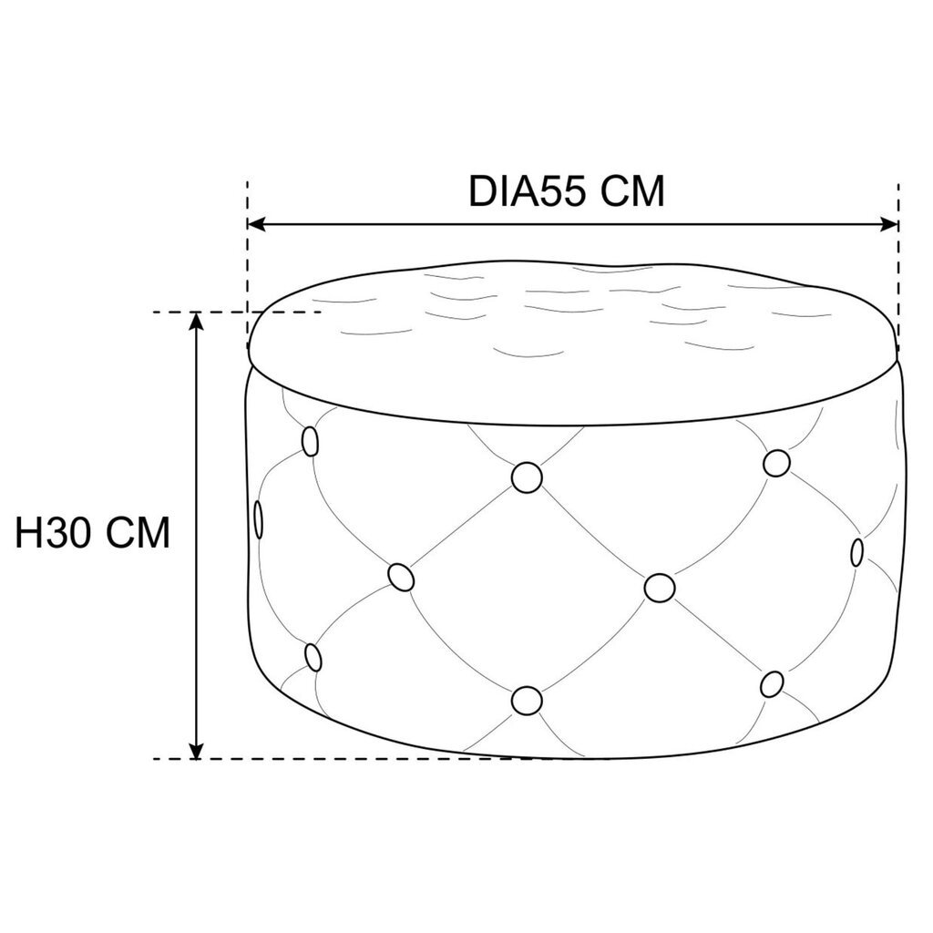 Pouf Akord Alia, roheline hind ja info | Kott-toolid, tumbad, järid | hansapost.ee