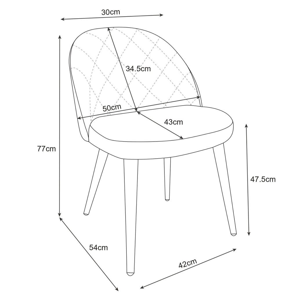 2 tooli Akord SJ.077, roosa, komplektis price and information | Köögitoolid, söögitoolid | hansapost.ee