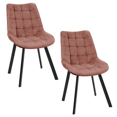 комплект из 2 стульев Akord SJ.22, розовый цена и информация | Стулья для кухни и столовой | hansapost.ee