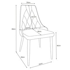 комплект из 2 стульев Akord SJ.054, черный цена и информация | Стулья для кухни и столовой | hansapost.ee