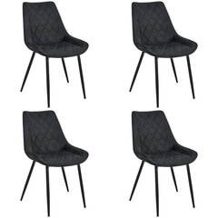 4 tooli Akord SJ.0488, musta värvi hind ja info | Köögitoolid, söögitoolid | hansapost.ee