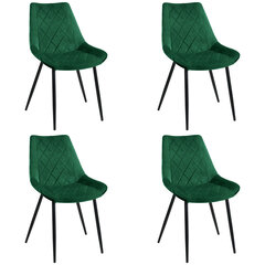 комплект из 4 стульев Akord SJ.0488, зеленый цена и информация | Стулья для кухни и столовой | hansapost.ee