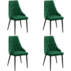комплект из 4 стульев Akord SJ.054, зеленый цена и информация | Стулья для кухни и столовой | hansapost.ee