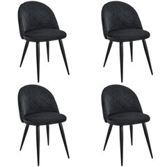 4 tooli Akord SJ.077, musta värvi hind ja info | Köögitoolid, söögitoolid | hansapost.ee