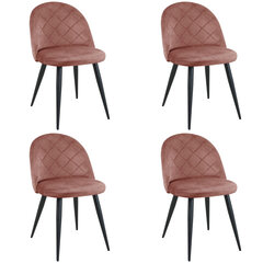 комплект из 4 стульев Akord SJ.077, розовый цена и информация | Стулья для кухни и столовой | hansapost.ee