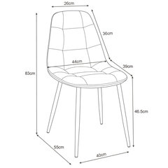 комплект из 2 стульев Akord SJ.1, черный цена и информация | Стулья для кухни и столовой | hansapost.ee
