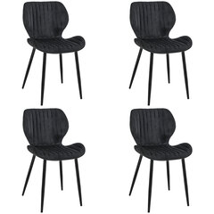 комплект из 4 стульев Akord SJ.17, черный цена и информация | Стулья для кухни и столовой | hansapost.ee