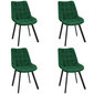 4 tooli Akord SJ.22 komplekt, roheline hind ja info | Köögitoolid, söögitoolid | hansapost.ee