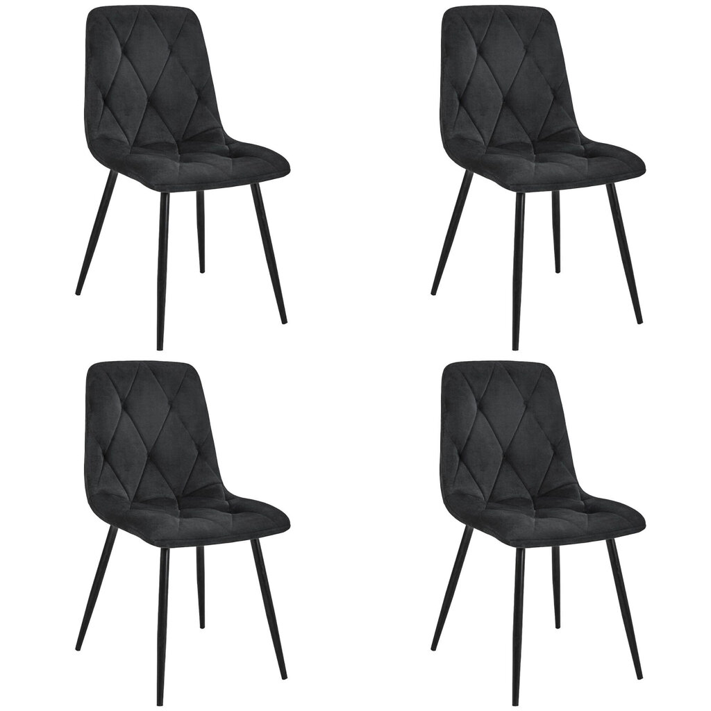 4 tooli Akord SJ.3 komplekt, must hind ja info | Köögitoolid, söögitoolid | hansapost.ee
