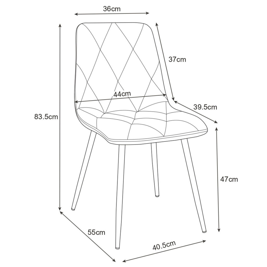 4 tooli Akord SJ.3 komplekt, roosa hind ja info | Köögitoolid, söögitoolid | hansapost.ee