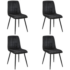 комплект из 4 стульев Akord SJ.9, черный цена и информация | Стулья для кухни и столовой | hansapost.ee