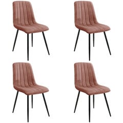 комплект из 4 стульев Akord SJ.9, розовый цена и информация | Стулья для кухни и столовой | hansapost.ee