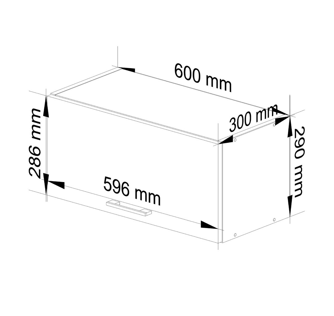 Кухонный шкаф Akord Oliwia W60OK, белый/красный цена | hansapost.ee