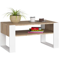 Кофейный столик Akord Domi, коричневый/белый цена и информация | Журнальные столики | hansapost.ee