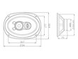 Autokõlarid 2tk 6x9" 3-ribaline Blow WH-6916 цена и информация | Autokõlarid | hansapost.ee