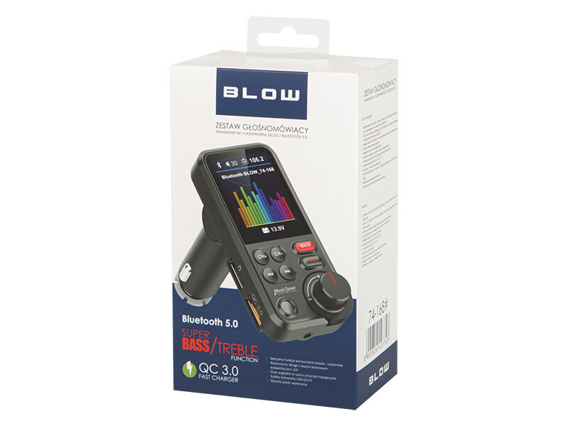 FM-modulaator Blow Bluetooth 5.0+QC3.0 74-168 цена и информация | FM trasmitterid ja modulaatorid | hansapost.ee