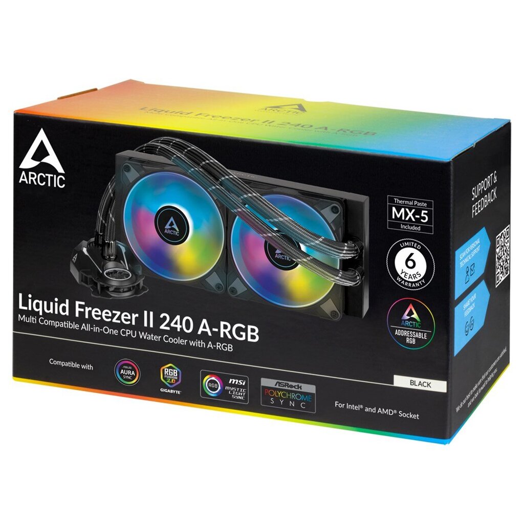 Arctic Liquid Freezer II 240 A-RGB ACFRE00093A цена и информация | Protsessori jahutid | hansapost.ee