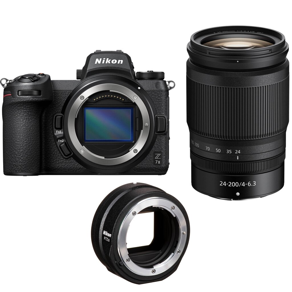 Nikon Z 7II + Nikkor Z 24-200mm f/4-6.3 VR + FTZ II Mount adapter hind ja info | Fotoaparaadid | hansapost.ee