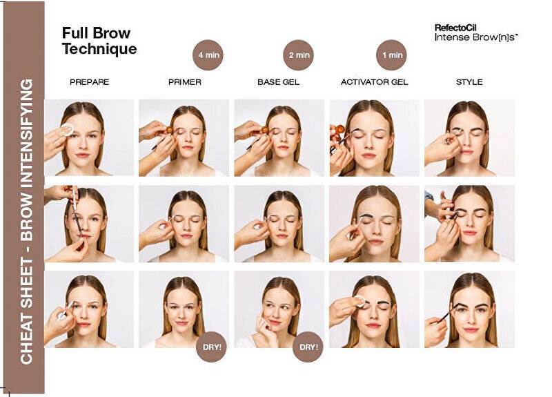 Ripsme-/kulmuvärv Intense Brow[n]s Base Gel RefectoCil CHOCOLATE BROWN, 15ml hind ja info | Kulmupliiatsid, -puudrid ja -värvid | hansapost.ee