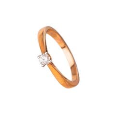 Золотое кольцо с алмазом 0013235300128 цена и информация | Кольца | hansapost.ee