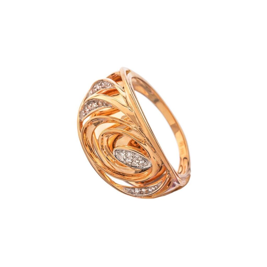 Kuldsõrmus teemantidega naistele цена и информация | Sõrmused | hansapost.ee