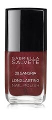 <p>Gabriella Salvete Longlasting Enamel лак для ногтей 11 мл, 20 Sangria</p>
 цена и информация | Лаки для ногтей, укрепители для ногтей | hansapost.ee