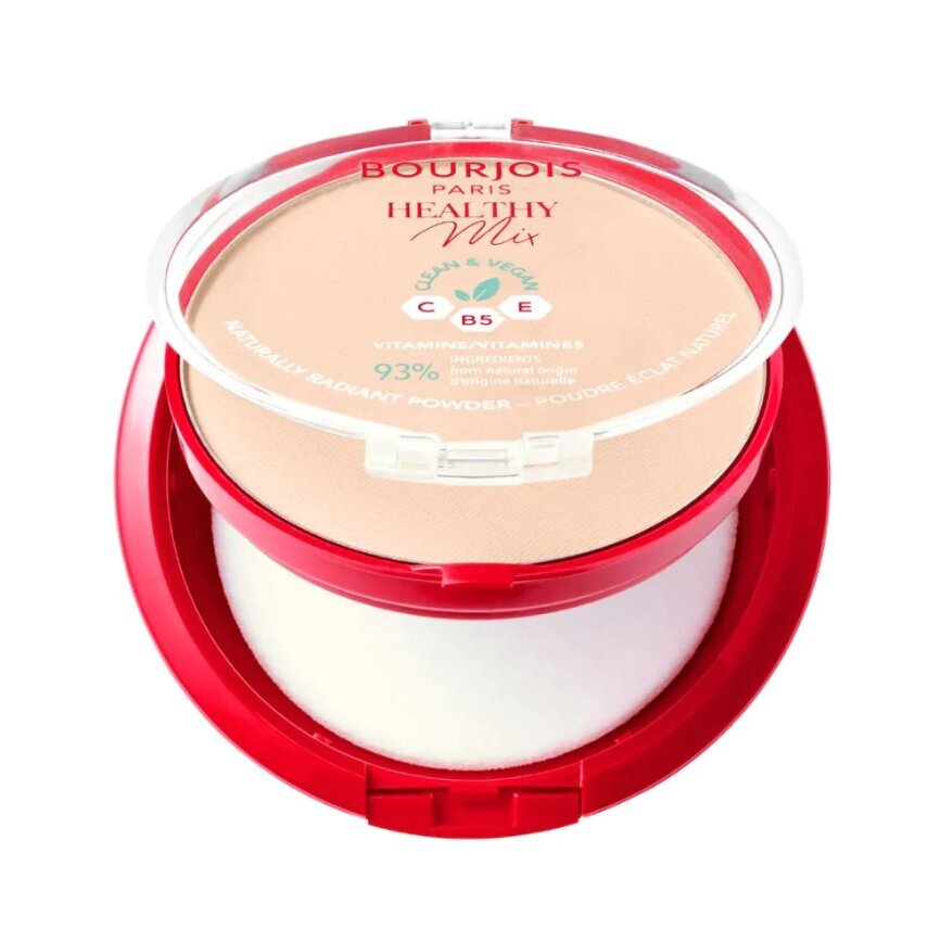 Kompaktne puuder Bourjois Paris Healthy Mix Clean, 01 Ivory, 10 g hind ja info | Jumestuskreemid ja puudrid | hansapost.ee