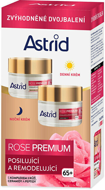 Astrid Rose Premium 65+ näokreemide komplekt: päevakreem, 50 ml + öökreem, 50 ml цена и информация | Näokreemid | hansapost.ee