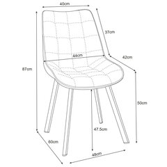 комплект из 2 стульев Akord SJ.28, серый цена и информация | Стулья для кухни и столовой | hansapost.ee