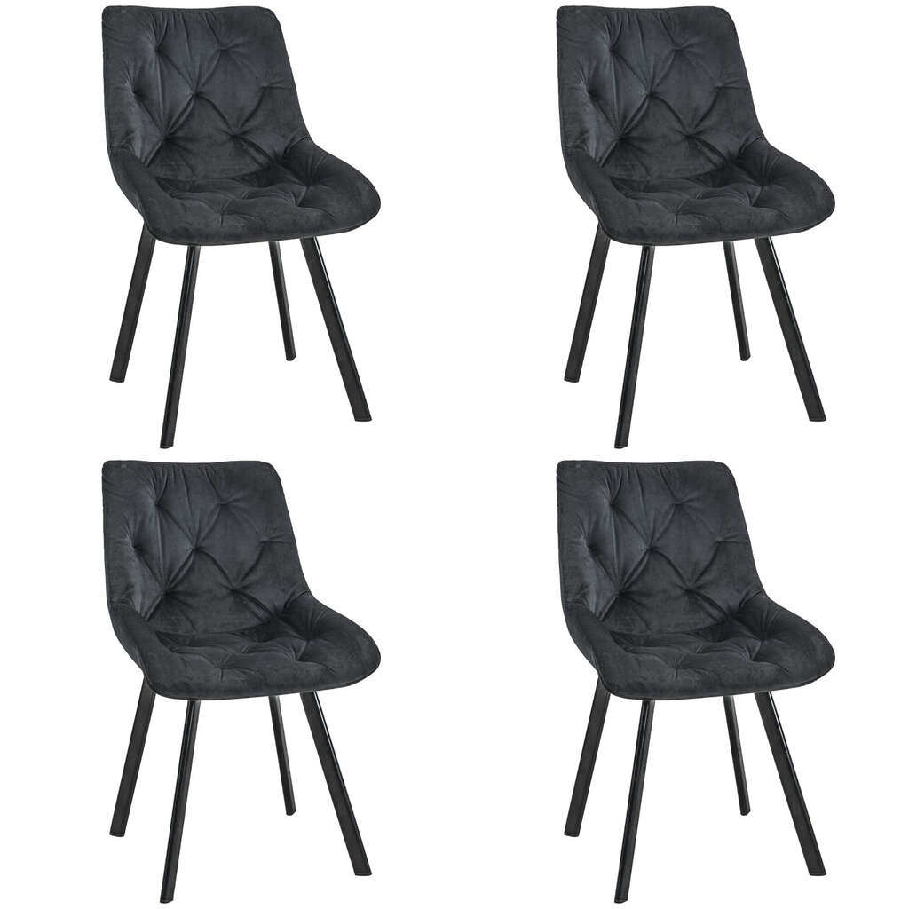 4 tooli Akord SJ.33, musta värvi hind ja info | Köögitoolid, söögitoolid | hansapost.ee