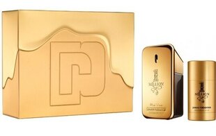 Kosmeetikakomplekt Paco Rabanne 1 Million meestele: tualettvesi EDT, 100 ml + deodorant, 75 ml hind ja info | Deodorandid | hansapost.ee