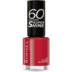 Rimmel London 60 Seconds Super Shine лак для ногтей 8 мл, 310 Double Decker Red цена и информация | Лаки для ногтей, укрепители для ногтей | hansapost.ee