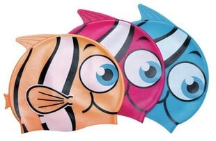 Шапочка для плавания, оранжевая/синяя/розовая цена и информация | Шапки для плавания | hansapost.ee