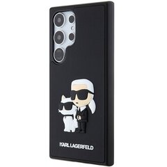 Original Pouch KARL LAGERFELD  hardcase 3D Rubber Karl&Choupette KLHCS24L3DRKCNK for Samsung Galaxy S24 Ultra black цена и информация | Чехлы для телефонов | hansapost.ee