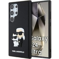 Original Pouch KARL LAGERFELD  hardcase 3D Rubber Karl&Choupette KLHCS24L3DRKCNK for Samsung Galaxy S24 Ultra black цена и информация | Чехлы для телефонов | hansapost.ee